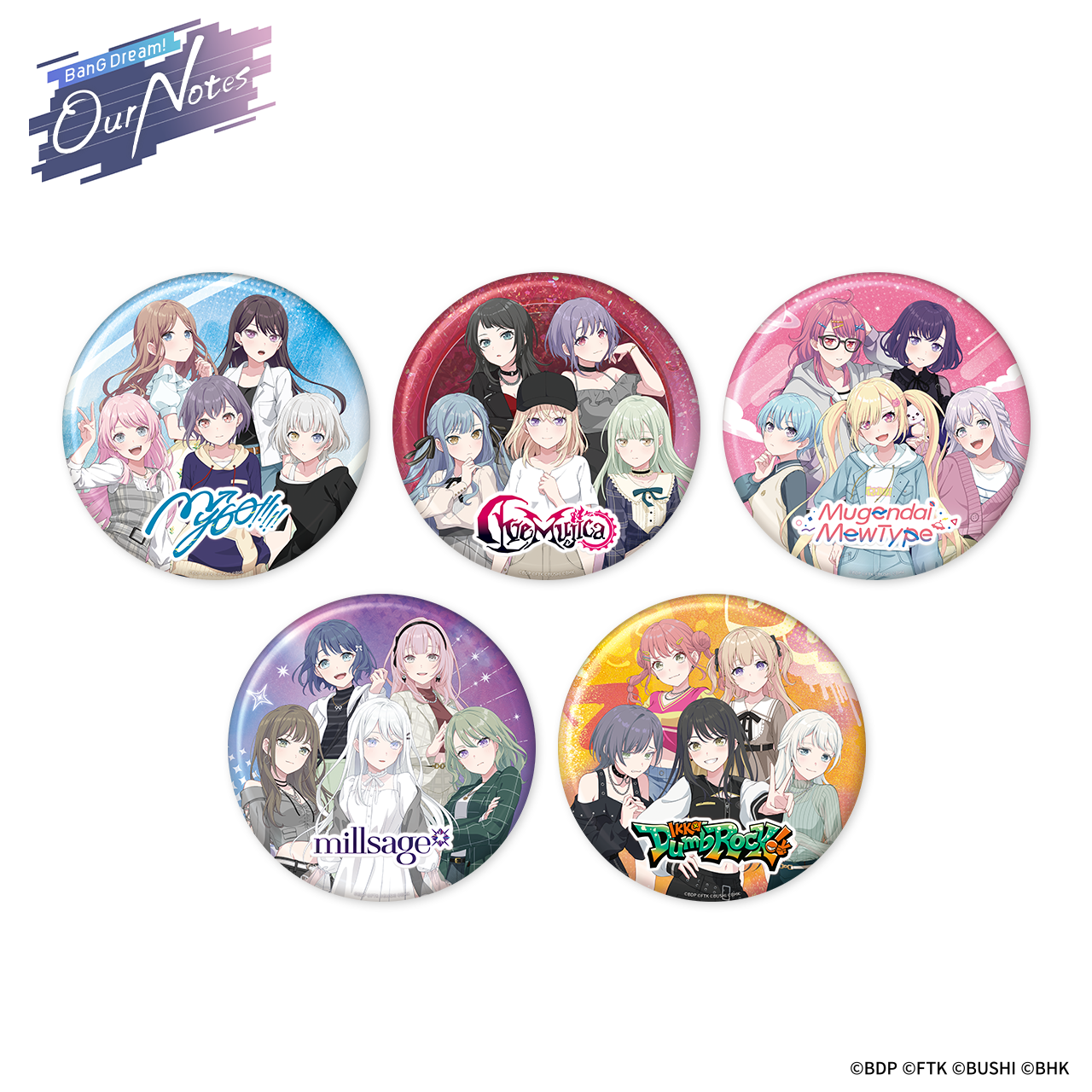 BanG Dream! Our Notes 國際版 樂團集合徽章