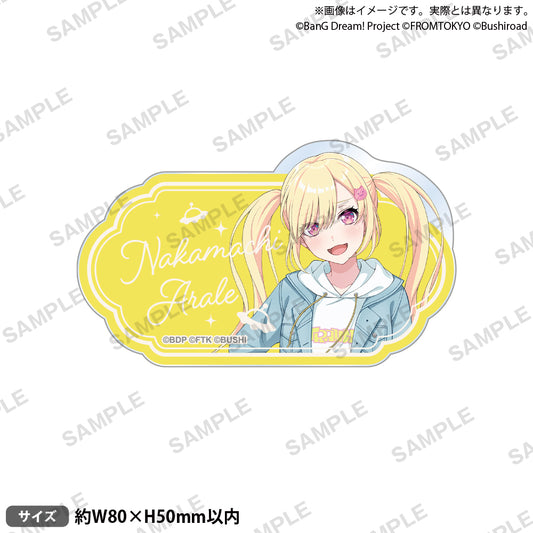 BanG Dream! Our Notes 姓名壓克力胸針 私服ver. 仲町 霰