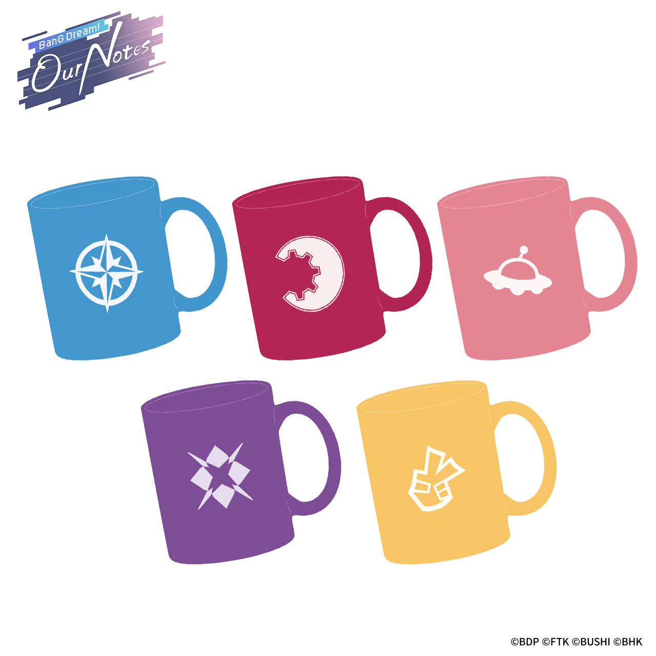 BanG Dream! Our Notes 國際版 樂團馬克杯